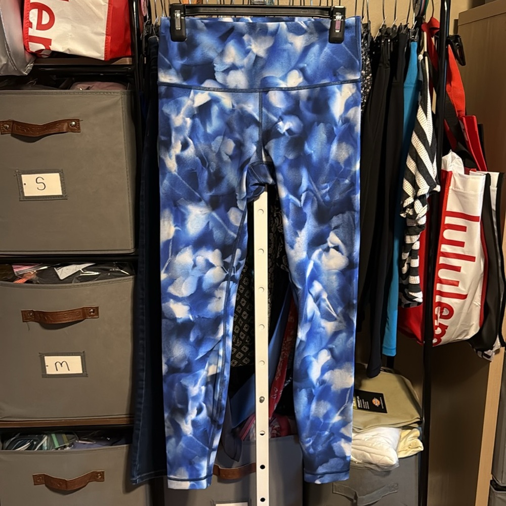 Lululemon Wunder Under High Rise Tight 28" 8 Blush Blossom Alpine Midnight Navy